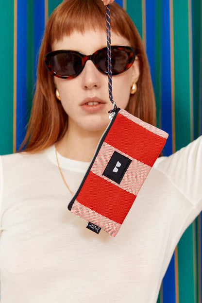 Funda de gafas lona toldo rojo