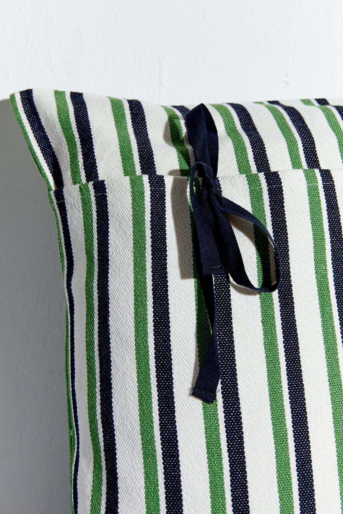 Funda cojín loneta verde y negro 50cmx50cm