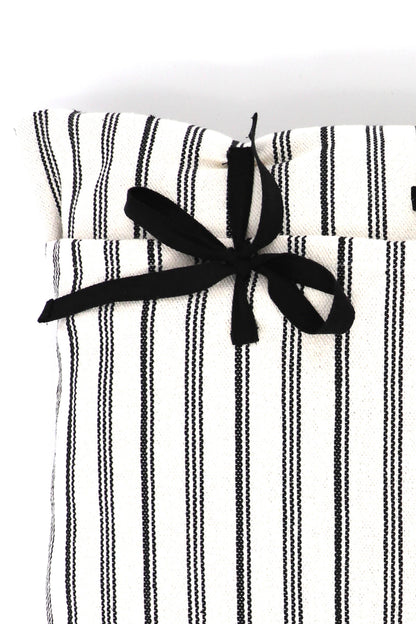 Funda cojín loneta blanco y negro 50cmx50cm