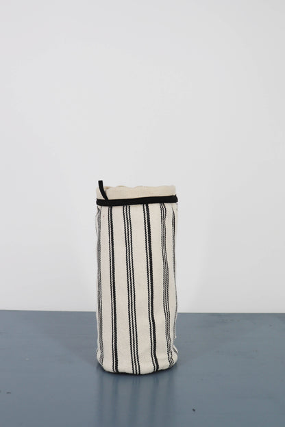 Funda Jarrón M Loneta blanco y negro