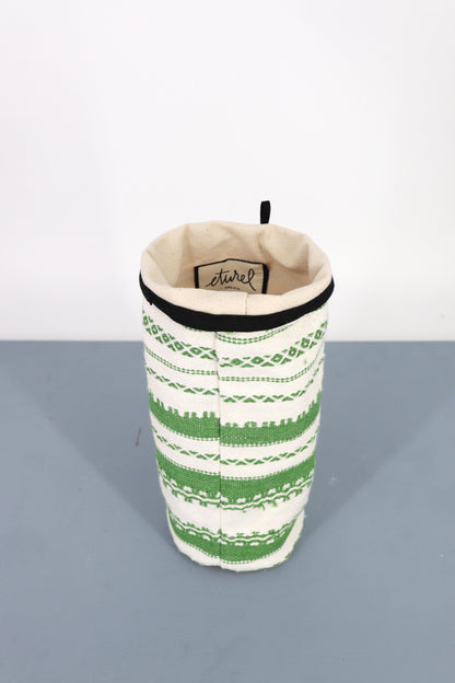 Funda Jarrón M Alpujarra verde y blanca