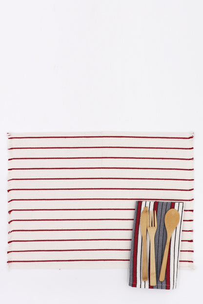 Mantel individual loneta granate (pack de 2)