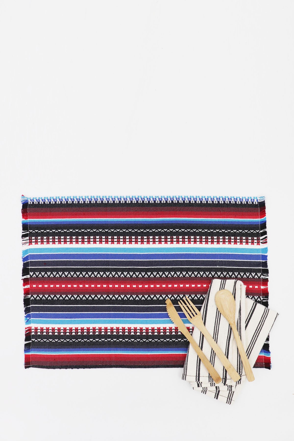 Mantel individual tejido manchego azul (pack de 2)