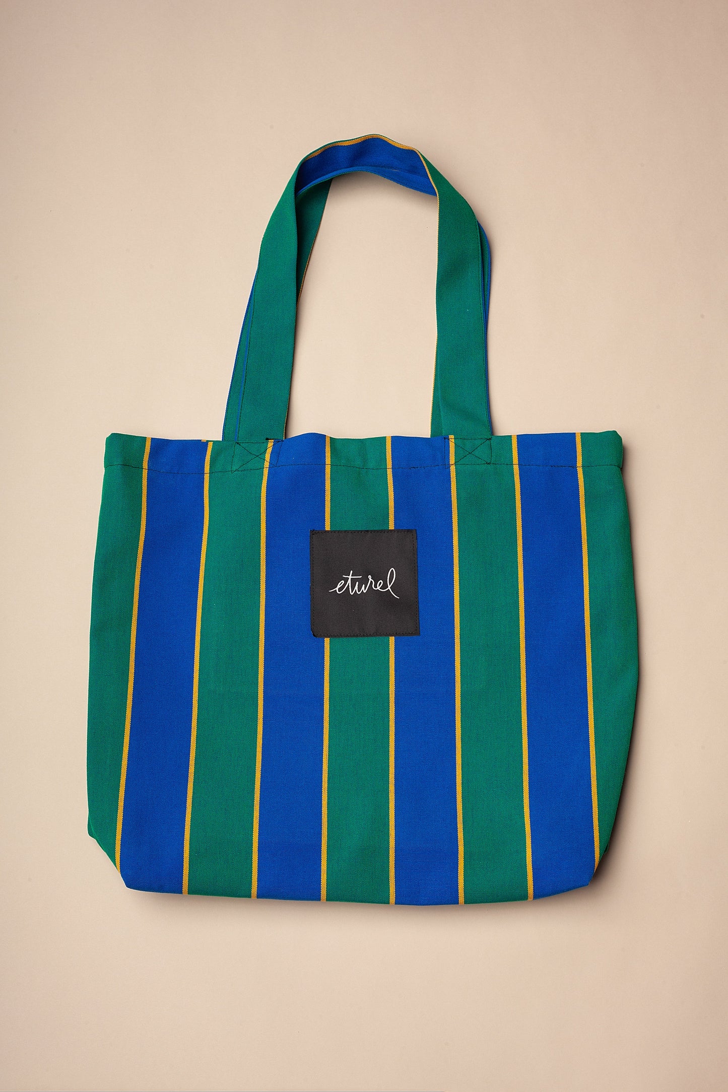 Bolso tote lona toldo rayas