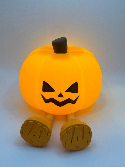 Llum de Nit Carbassa Halloween – Silicona Tova, Tàctil i Recarregable