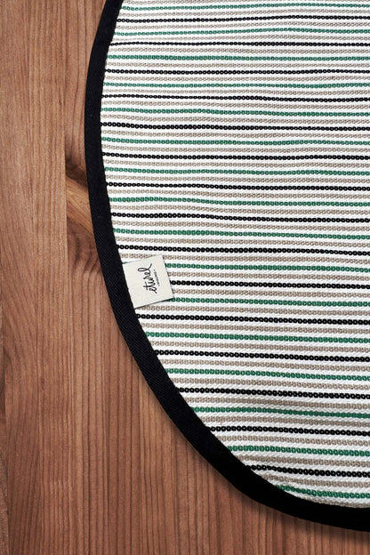 Cubre jamón tejido canario verde y beige