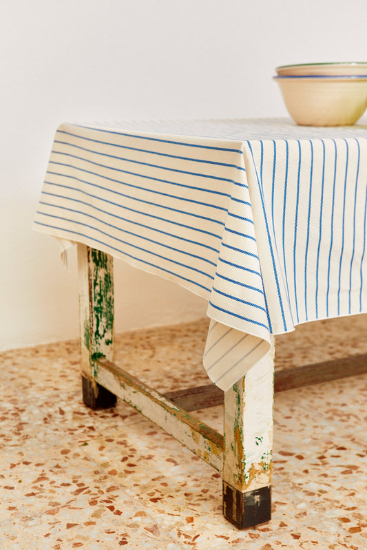 Mantel cadena azul