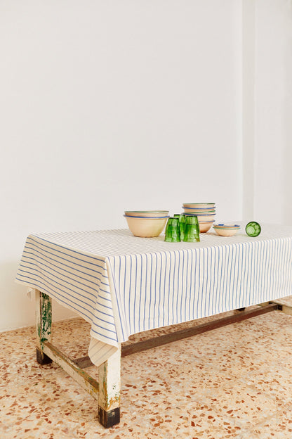 Mantel cadena azul