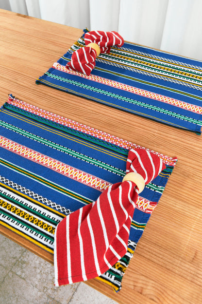 Mantel individual granada azul (pack de 2)