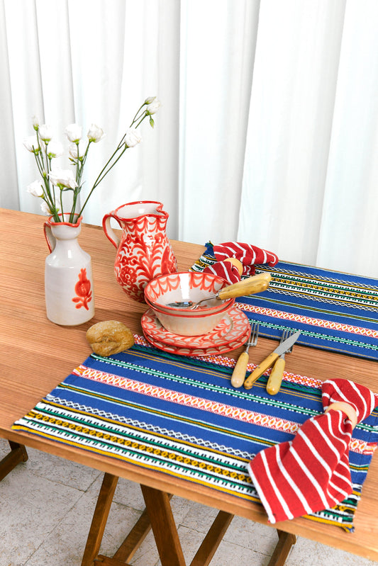 Mantel individual granada azul (pack de 2)