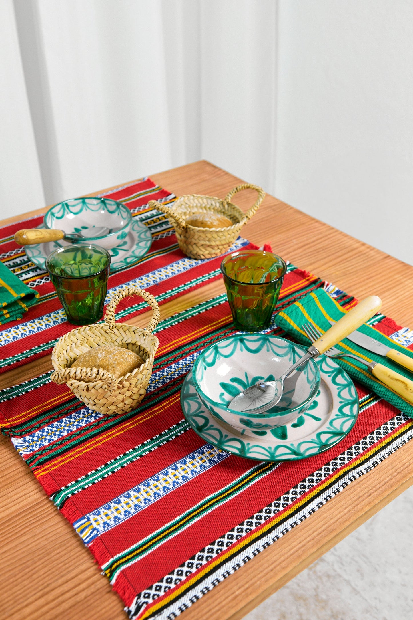 Mantel individual granada rojo (pack de 2)