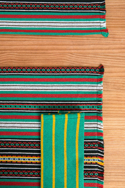 Mantel individual granada verde (pack de 2)