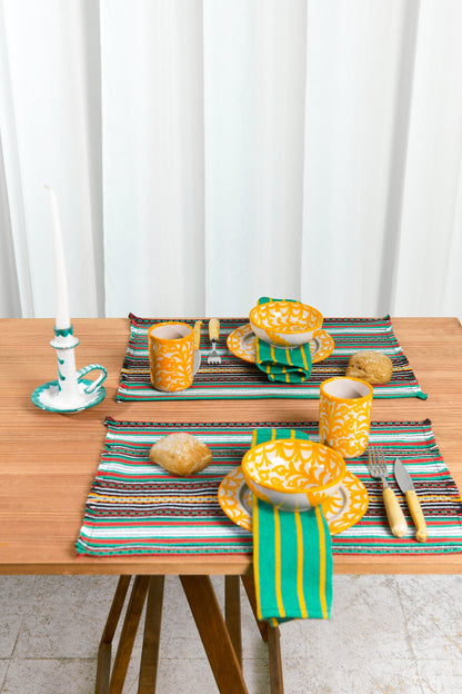 Mantel individual granada verde (pack de 2)