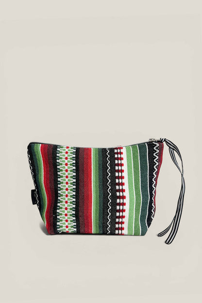 Neceser/estuche tejido manchego verde