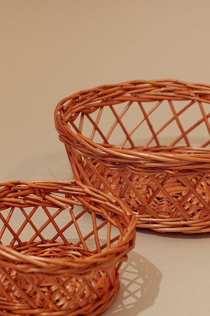 Pack de paneras caladas mimbre natural