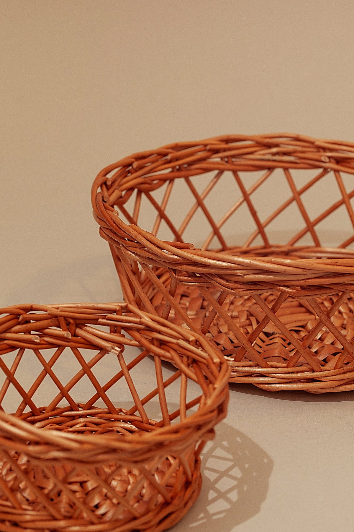 Pack de paneras caladas mimbre natural