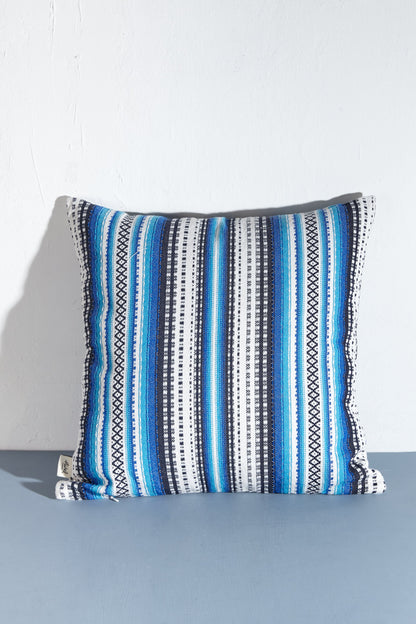 Funda cojín alpujarra tonos azules 50cmx50cm