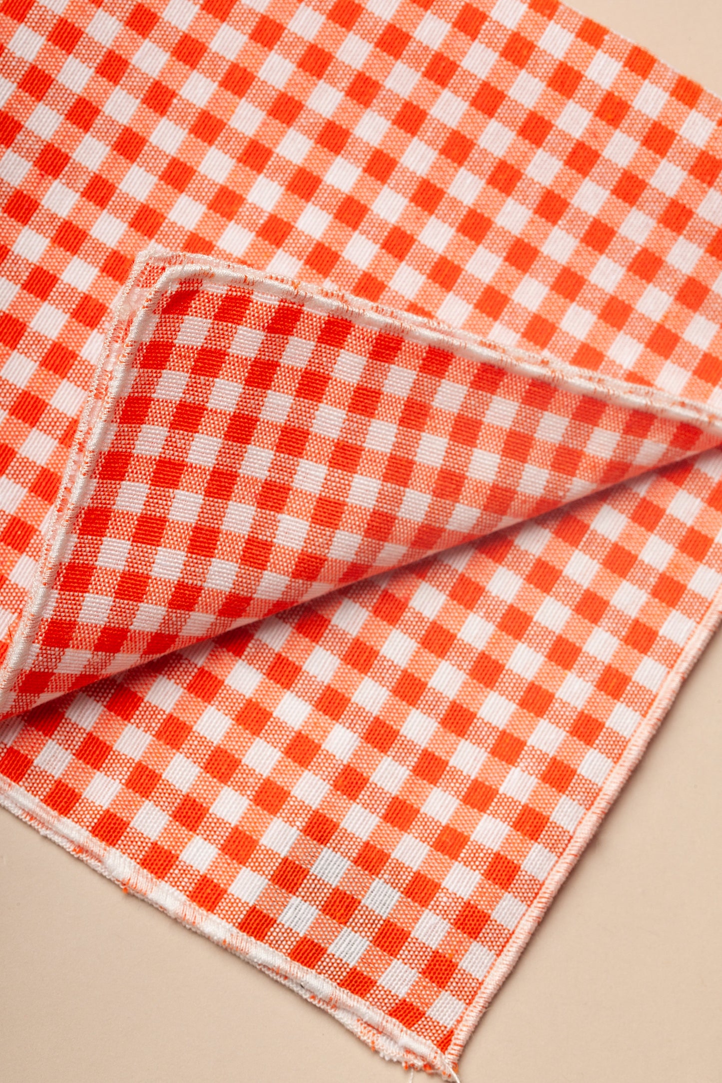 Servilleta vichy naranja cuadro pequeño (pack de 2)