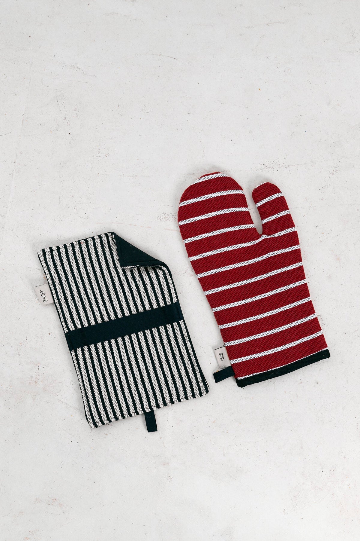 Set de horno loneta granate