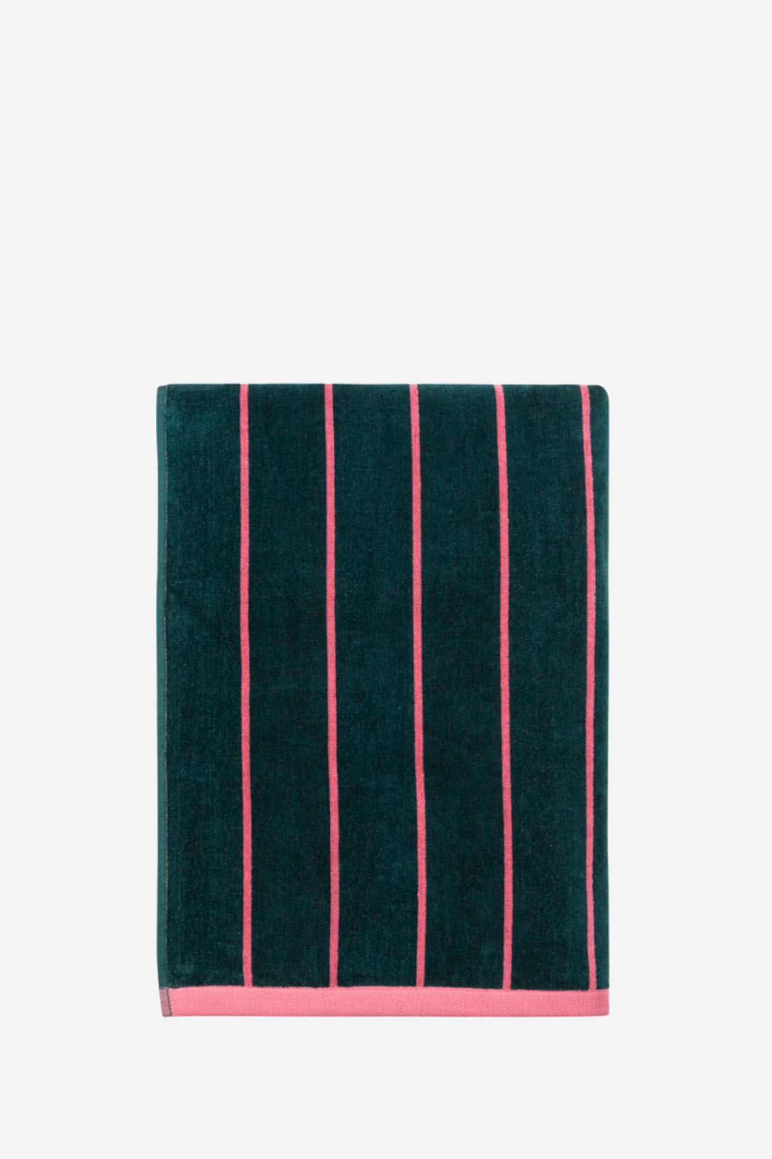 Toalla playa reversible verde y rosa