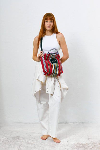 Tote bag cruzada granada rojo
