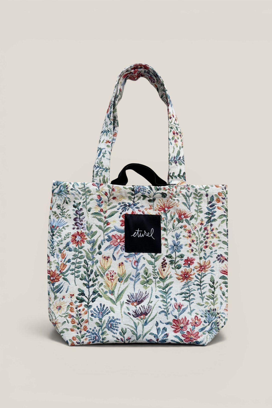 Tote Bag tejido jacquard flores azaleas