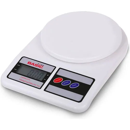 Bàscula de Cuina Digital LCD Basic Home - 7 kg, Color Blanc