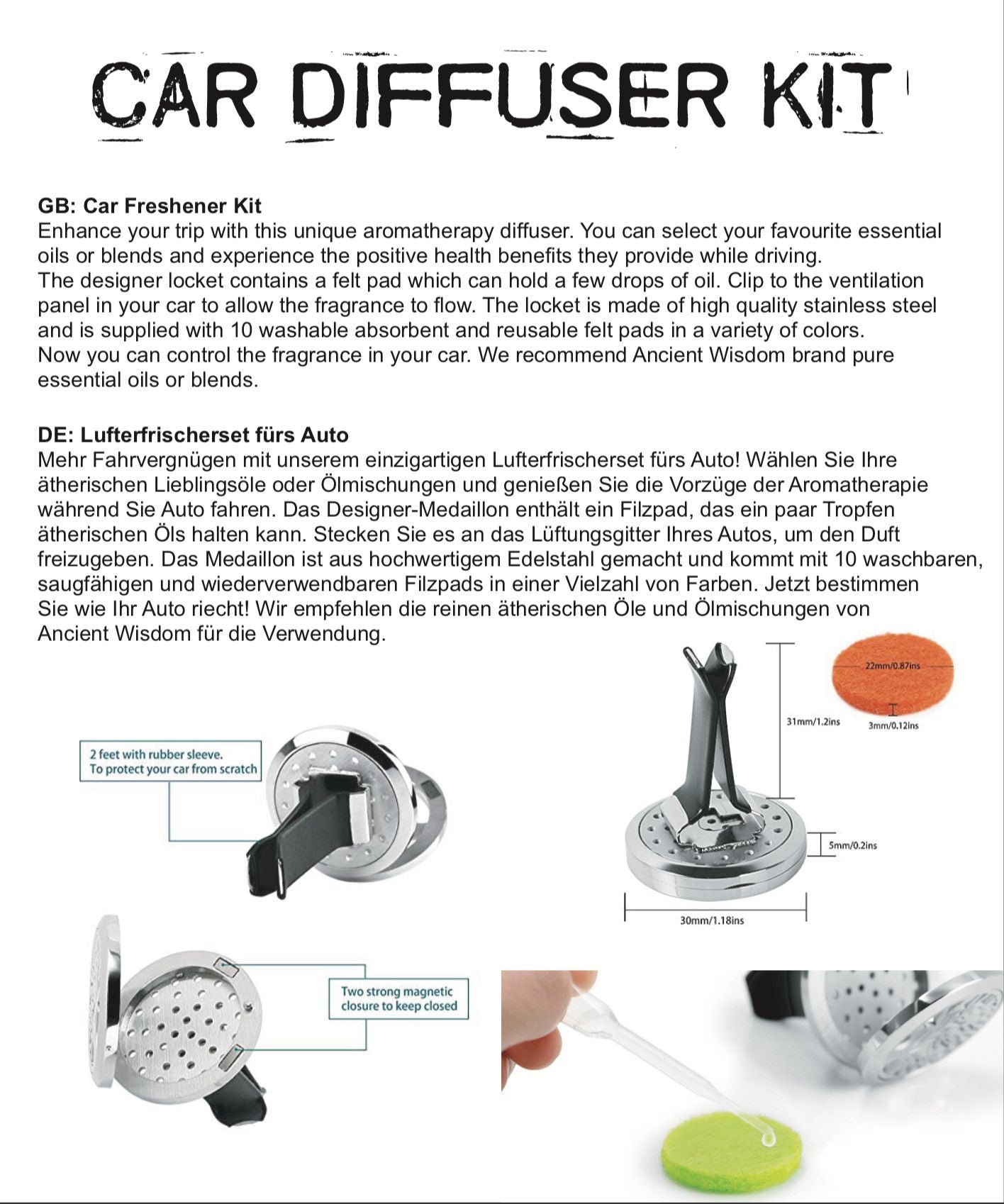 Kit difusor para coche - Fútbol - 30mm