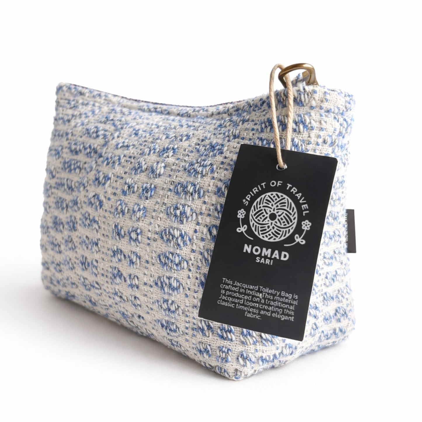 Nomad Sari Indian Jacquard Necesser - Indigo Echo