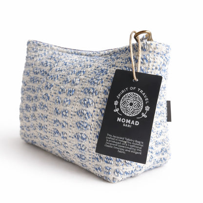 Nomad Sari Indian Jacquard Necesser - Indigo Echo