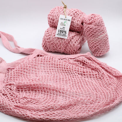 Bossa de Malla de Cotó Pur - Rosa