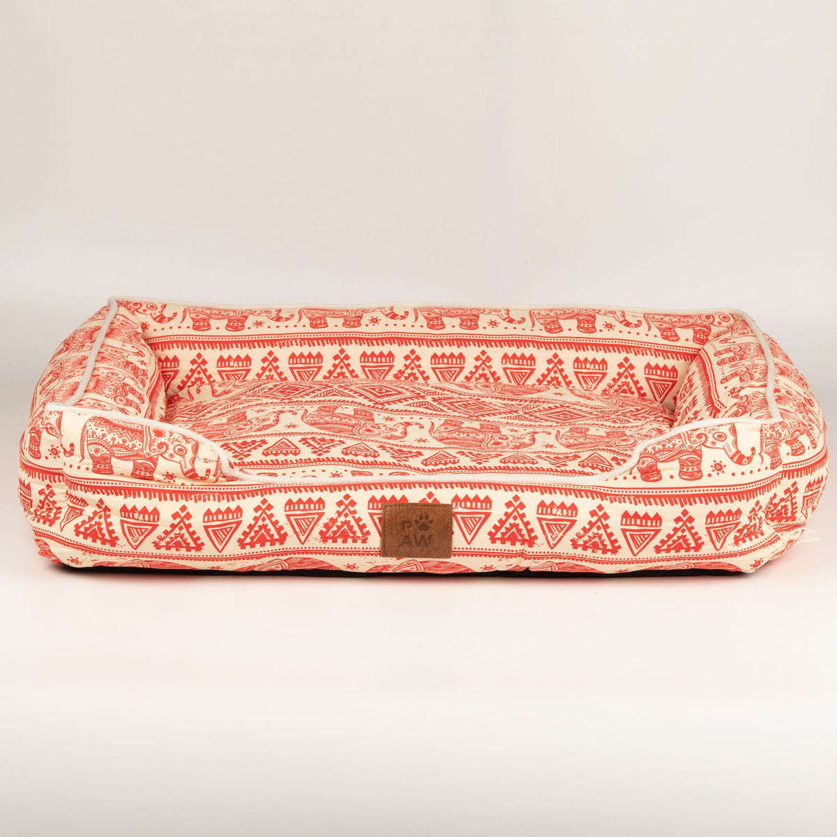 Cama roja decoración elefantes para gatos