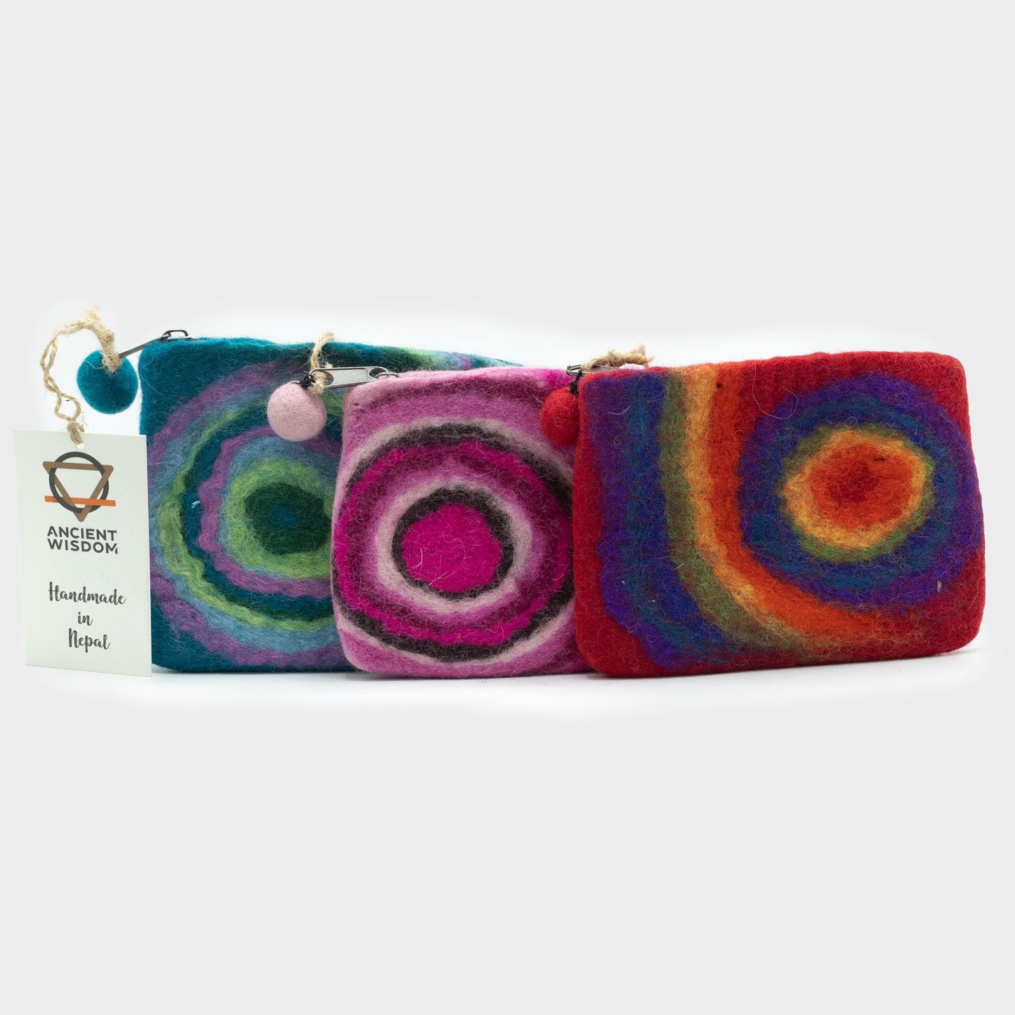 Estoig de feltre natural amb cremallera (assortit) - Psychdelic