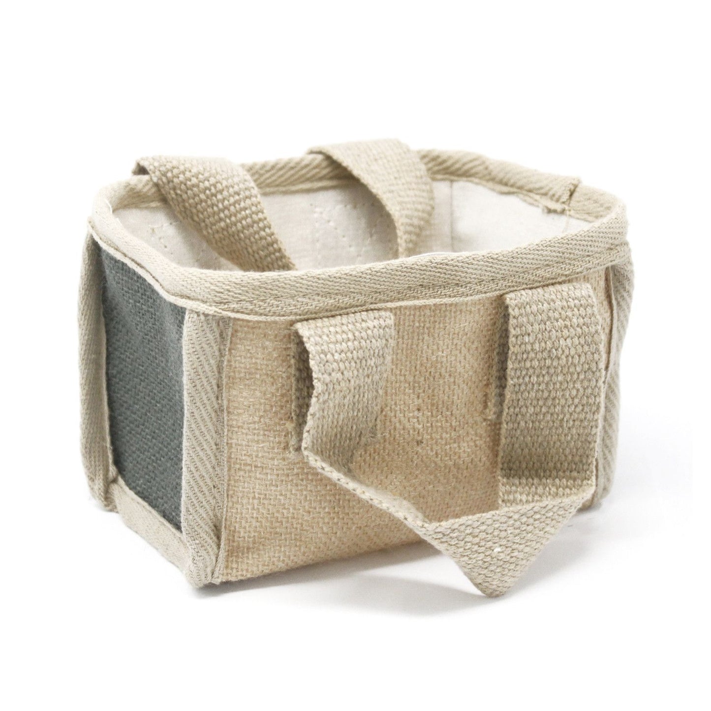Cistella petita de jute - 16x10x12cm - Gris