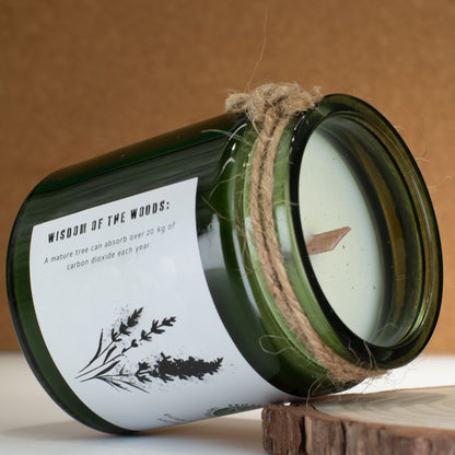 Espelma de soja Woodwick Greenman - Lavanda Silvestre