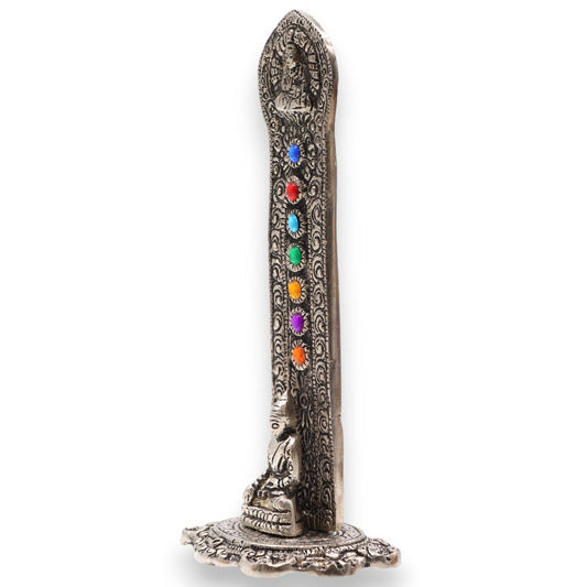 Porta-incienso Buda Torre 7 Chakras 16x6x7cm