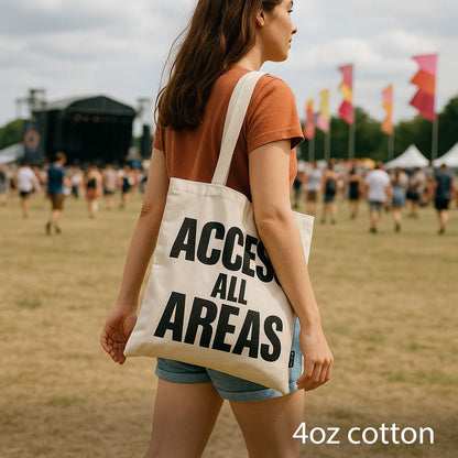 Bolso Básico Icónico - ACCESO A TODAS LAS ÁREAS - (40x36cm) - Algodón Natural 4 oz