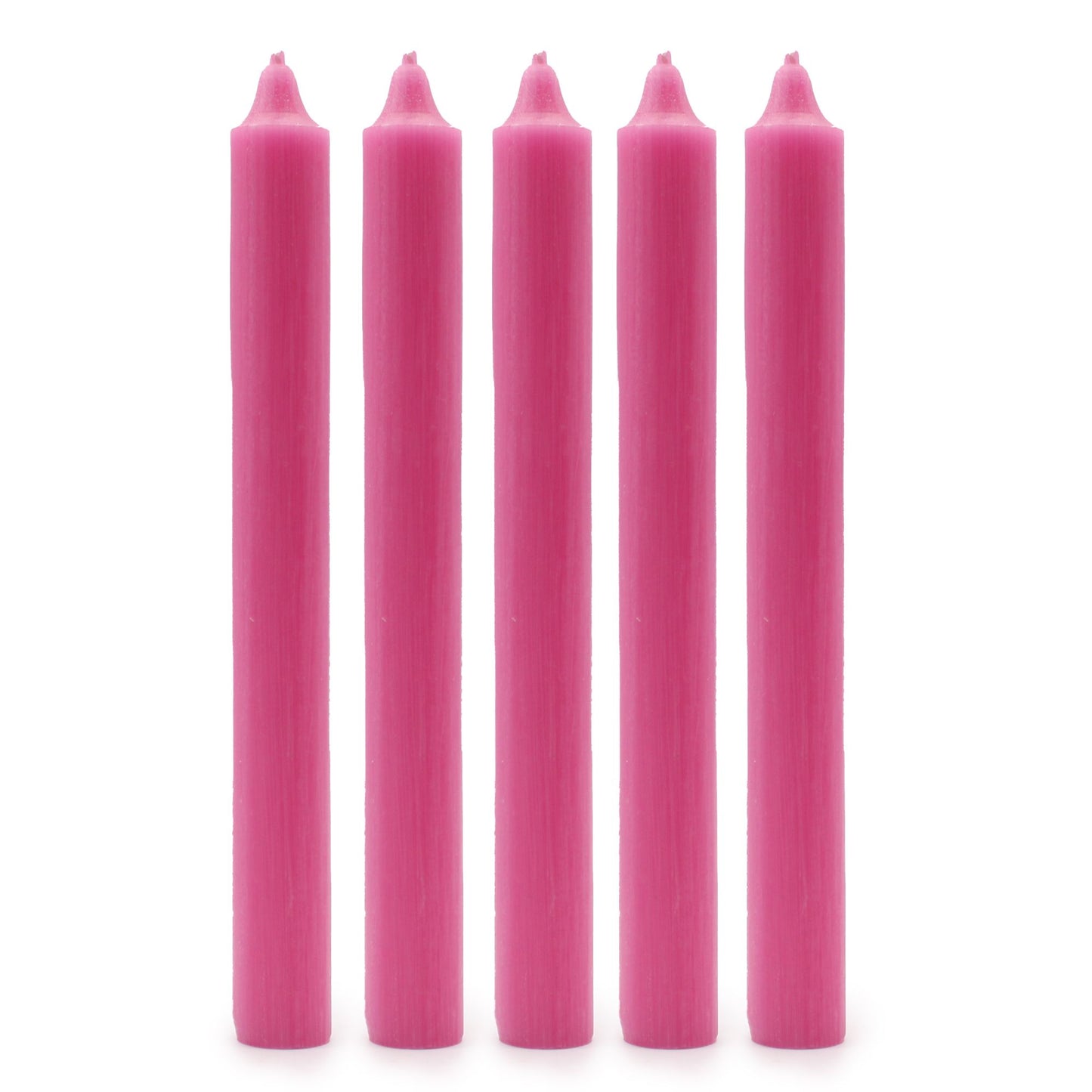 Espelmes a Granel de Color Sòlid - Rosa Fosc Rústic - Paquet de 10