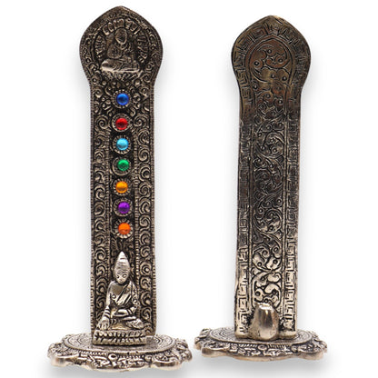 Porta-incienso Buda Torre 7 Chakras 16x6x7cm