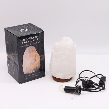 Lámpara de Sal del Himalaya de Cristal de Roca - & Base apx 3-5kg