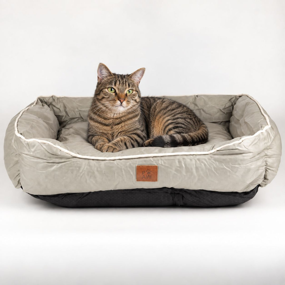 Cama mediana caqui beige para gatos