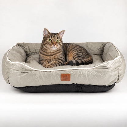 Cama mediana caqui beige para gatos