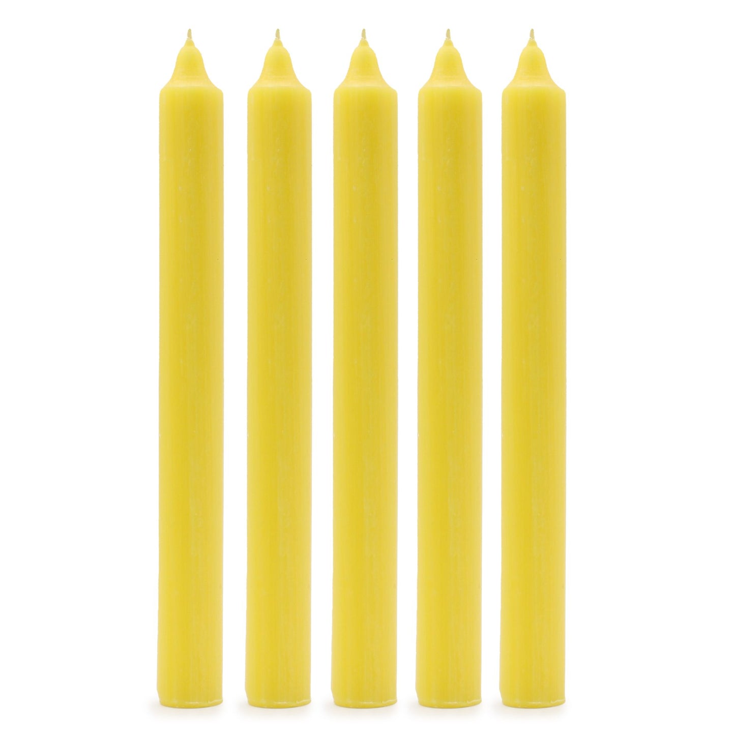 Conjunt d'Espelmes de Taula de Color Sòlid - Pack de 21 - Llimona Rústica