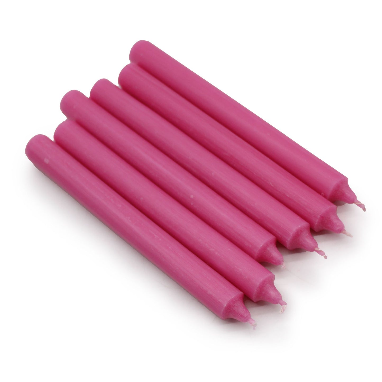 Espelmes a Granel de Color Sòlid - Rosa Fosc Rústic - Paquet de 10