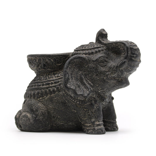 Elefante Incienso y Candelabro (antiguo negro)