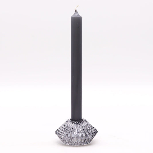 Candelabre reversible amb disseny de flor per a sopar / espelma de te - Gris mitjanit