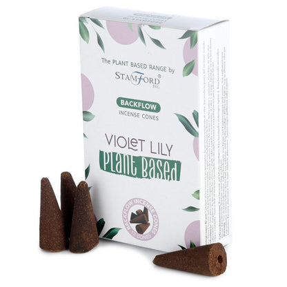 Conos de Incienso de Reflujo a Base de Plantas - Lirio Violeta