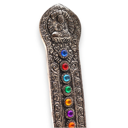 Porta-incienso Buda Torre 7 Chakras 16x6x7cm