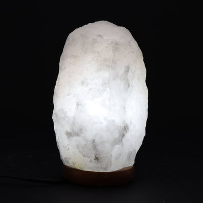 Lámpara de Sal del Himalaya de Cristal de Roca - & Base apx 3-5kg