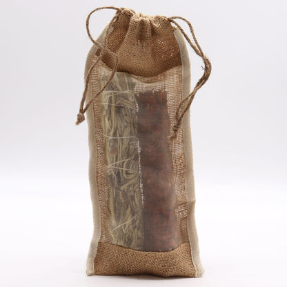 Bolsa Larga de Yute Lavada - 35x15cm
